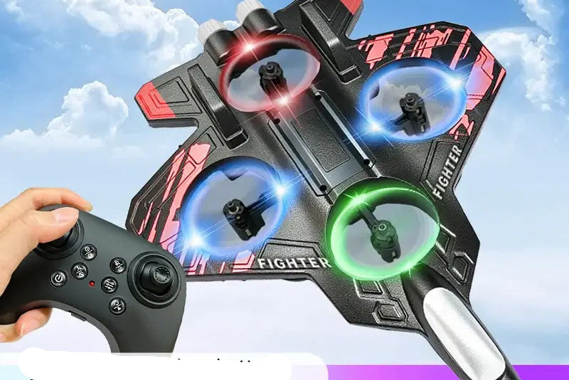 L101 2.4Ghz Kids RC Plane with LED lights and easy-to-use remote control for stable flight.