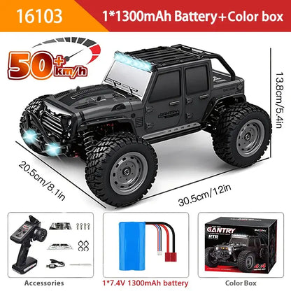 1:16 70KM/H Or 50KM/H 4WD RC Car With LED Remote Control Cars Sportsman Specialty Products