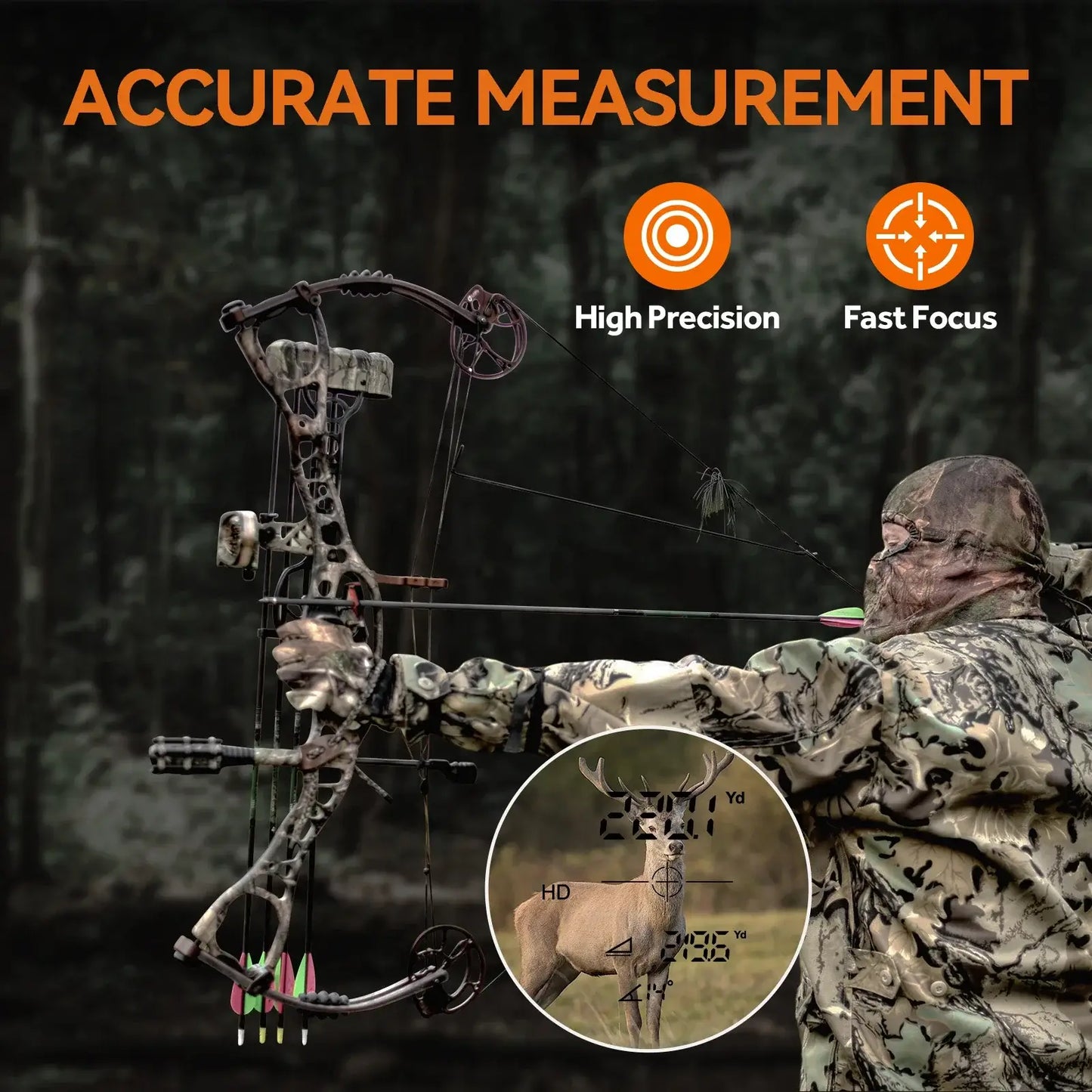 MiLESEEY Range finder 7° Big Field 656Yd laser rangefinder Sportsman Specialty Products