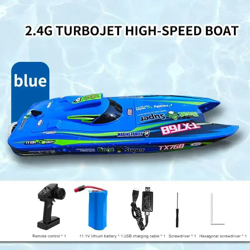 2.4G Brushless Boat TX768 RC Boat 2.4G Remote Control Turbojet SpeedboatBrushless Boat TX768 RC Boat - High Speed Turbojet