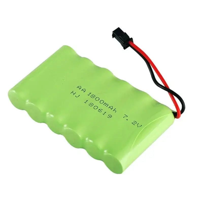 7.2V 1800mAh NiCD AA Battery for Rc Toys Cars Tanks Robots, green rechargeable battery pack