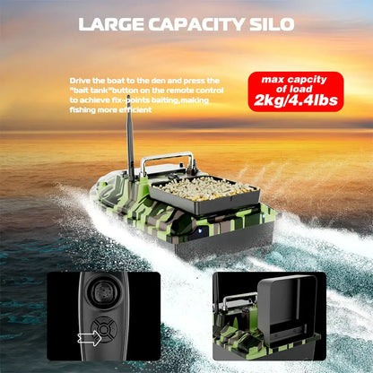 RC Fishing Bait Boat,2KG Load,500M Control, Low Battery ,VX Sportsman Specialty Products