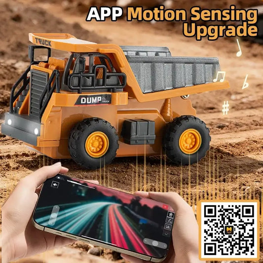 JCMO 1:64 Scale Remote Control Mini Excavator Dump Truck