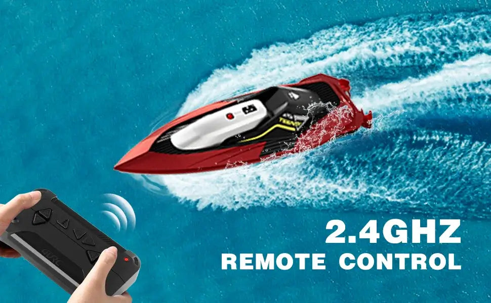 4DRC S5 RC Boat for Pools and Lakes, 2.4 GHz 20+ MPH Racing Boats, Sportsman Specialty Products