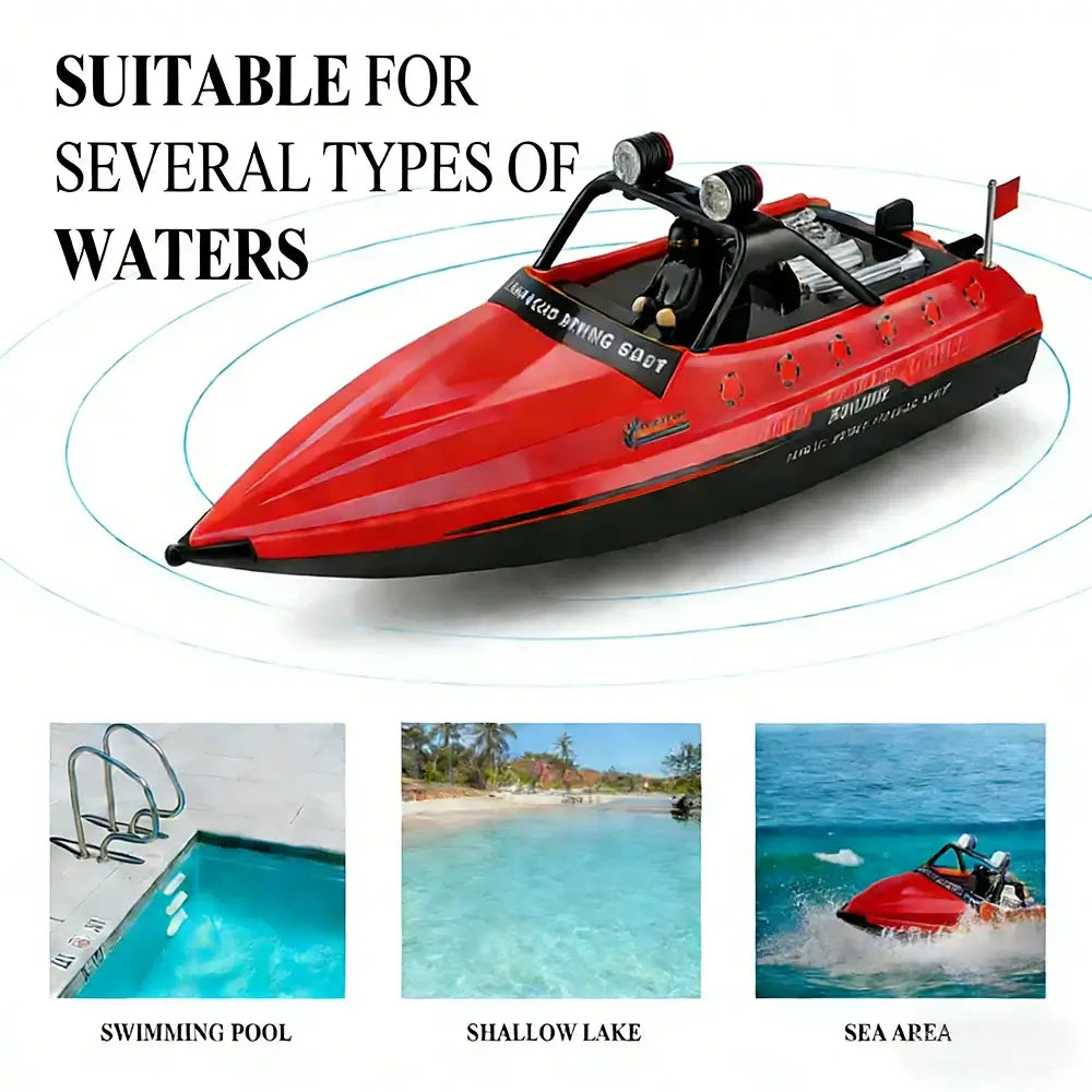 WLtoys WL917 Red RC Speedboat 2.4G High Speed Electric Racing Boat