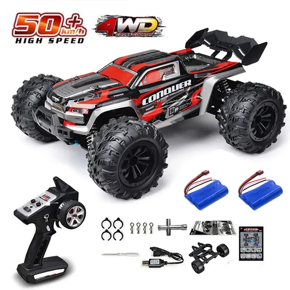 75KMH or 50KMH 4WD RC Car with LED Remote Control Cars# 1:16 75KM/H or 50KM/H 4WD RC Car with LED Remote Control Cars Experience high-performance off-road racing with this dual-speed 4WD RC car, engineered for both competitive enthusiasts and casual drive