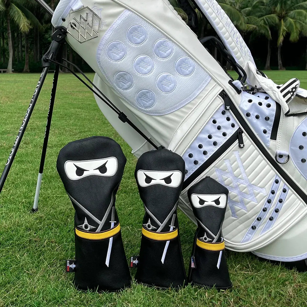 Aliennana Golf Club Headcover Set, Black Ninja Driver Head Cover Sportsman Specialty Products