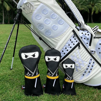 Aliennana Golf Club Headcover Set, Black Ninja Driver Head Cover Sportsman Specialty Products