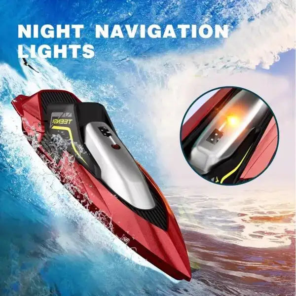 4DRC S5 RC Boat for Pools and Lakes, 2.4 GHz 20+ MPH Racing Boats, Sportsman Specialty Products