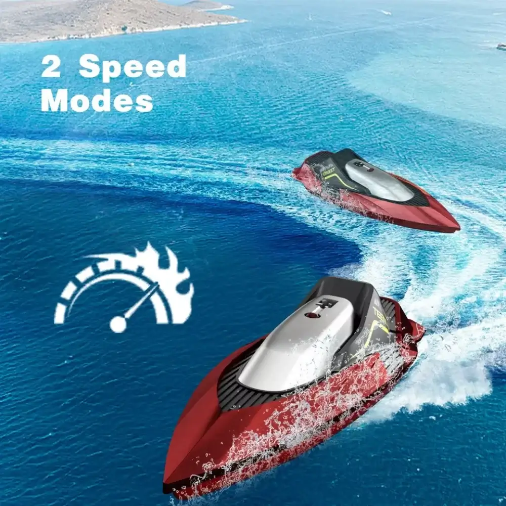 4DRC S5 RC Boat for Pools and Lakes, 2.4 GHz 20+ MPH Racing Boats, Sportsman Specialty Products