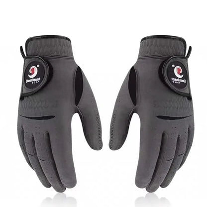 1Pair Men's Golf Gloves Microfiber Cloth Soft Fit Sport Grip Sportsman Specialty Products