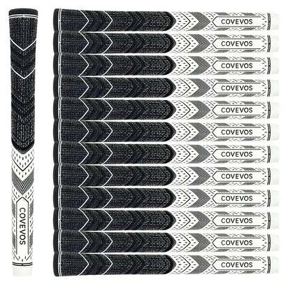   Golf Grips Made of Natural Rubber 13pcs from COVEVOS, featuring sleek black and gray design for better grip.