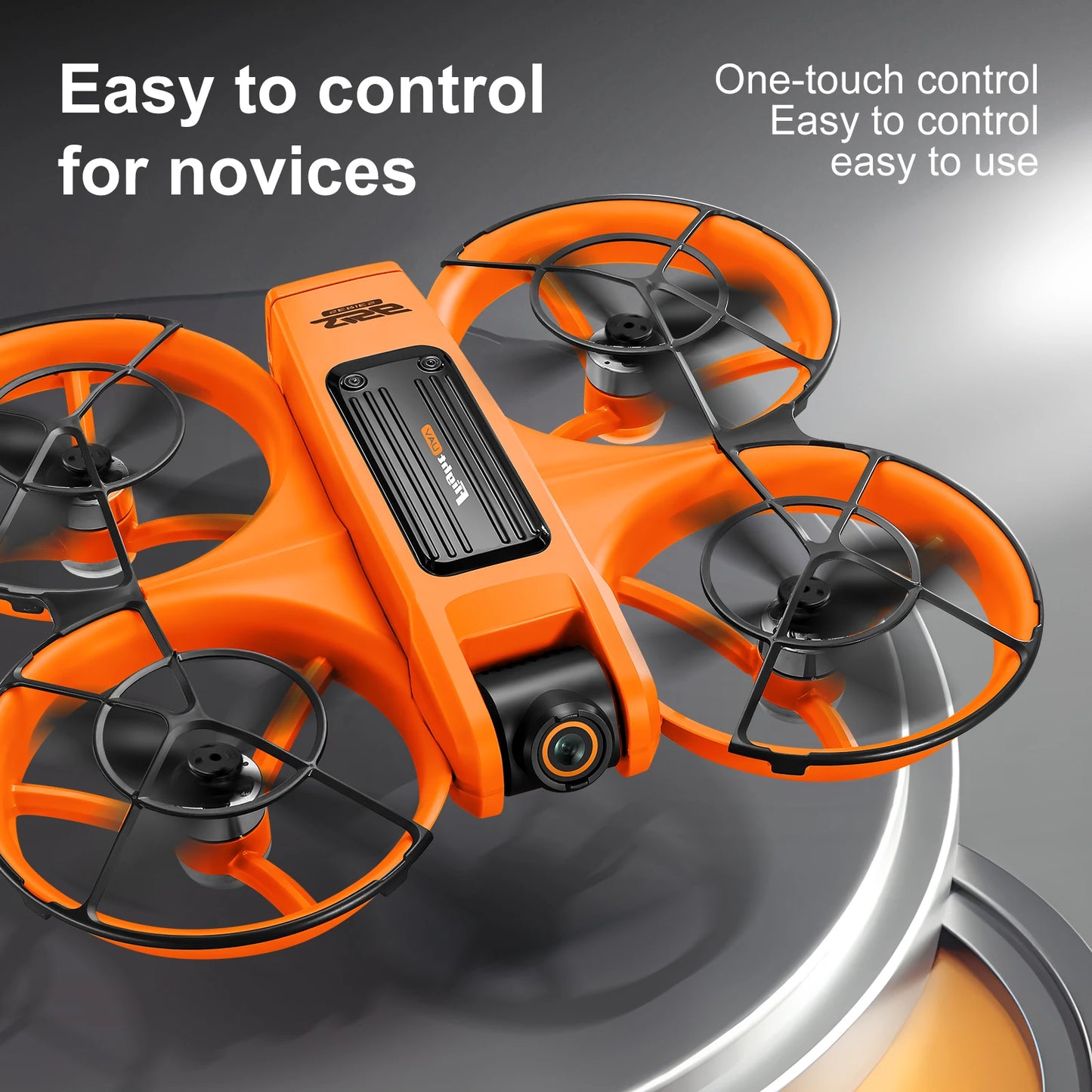 8K aerial photography drone S156 RC Drone orange design with easy control features for novice users.
