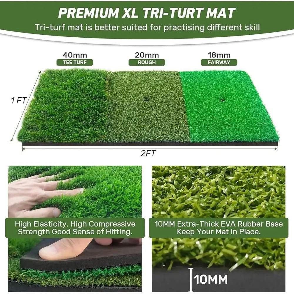 Golf Practice Net with Mat Hitting Aid 10x7FT Backyard Chipping Swing Training Sportsman Specialty Products