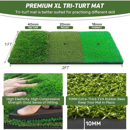 Golf Practice Net with Mat Hitting Aid 10x7FT Backyard Chipping Swing Training Sportsman Specialty Products