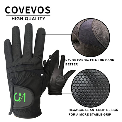 all weather golf gloves high performance gloves in black with anti-slip grip design for stable hold