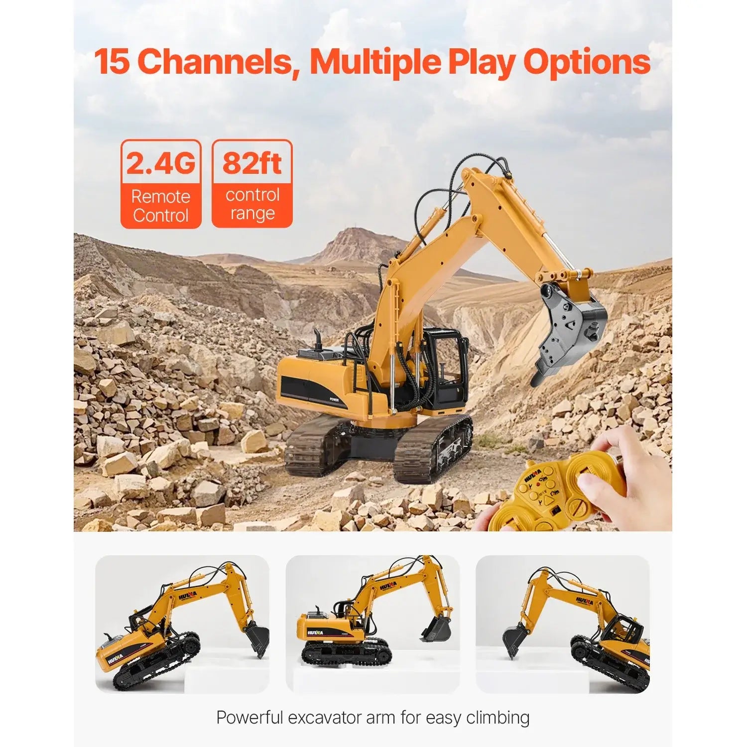 VEVOR 2.4G Remote Control Excavator Dump Truck 3 in 1 Sportsman Specialty Products