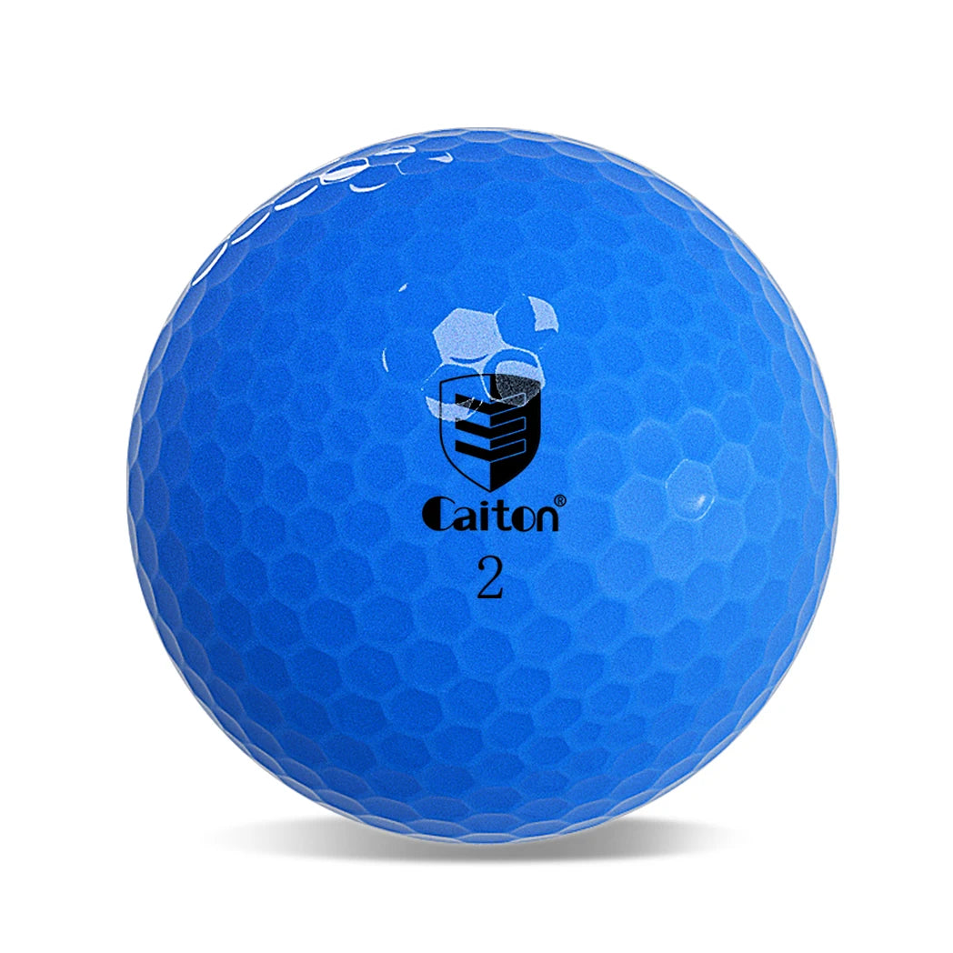 Caiton Blue Golf Balls – 6pcs or 3pcs, Dual-Layer Crystal Finish