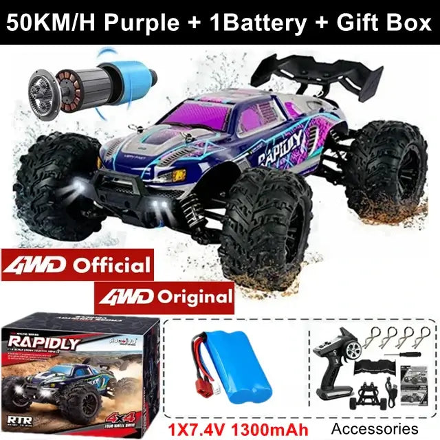 Super Brushless 80KM or 50KM/H 4WD RC Car With LED Sportsman Specialty Products