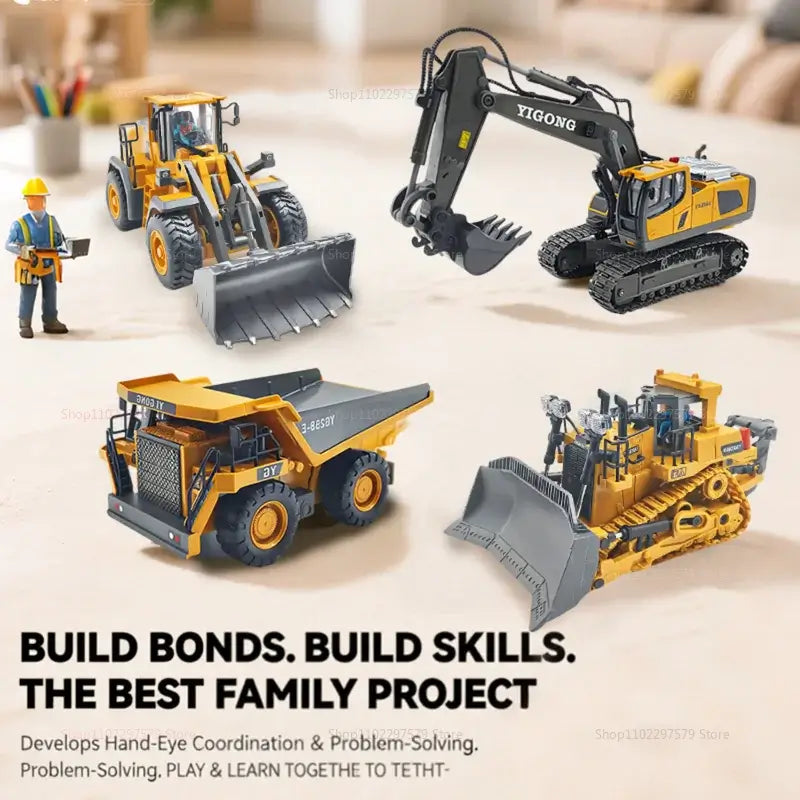 Off Road Excavator Dump Truck Kids Remote Control Car Toys Sportsman Specialty Products