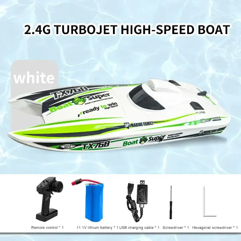 2.4G Brushless Boat TX768 RC Boat 2.4G Remote Control Turbojet SpeedboatBrushless Boat TX768 RC Boat - High Speed Turbojet