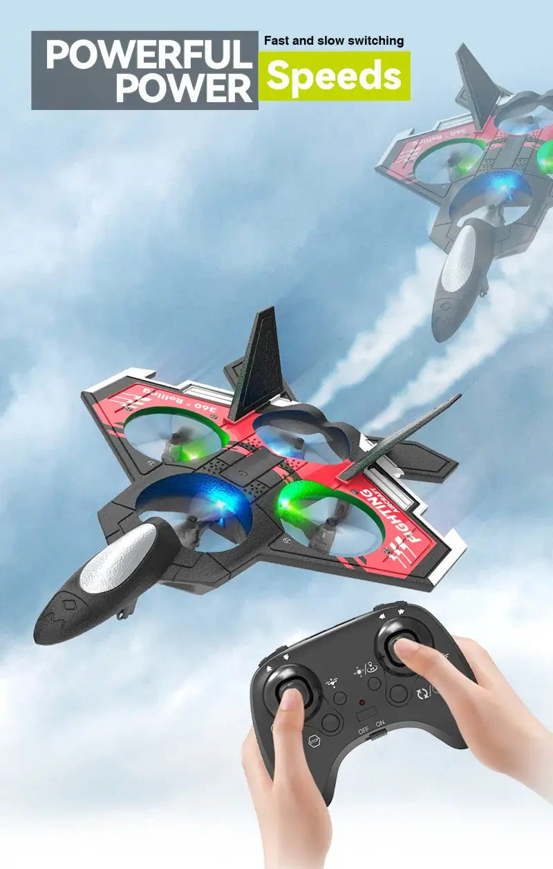 S98 RC Aircraft Fighter LED Light 2.4G 4CH 4 Axis Automatic Balance Sportsman Specialty Products