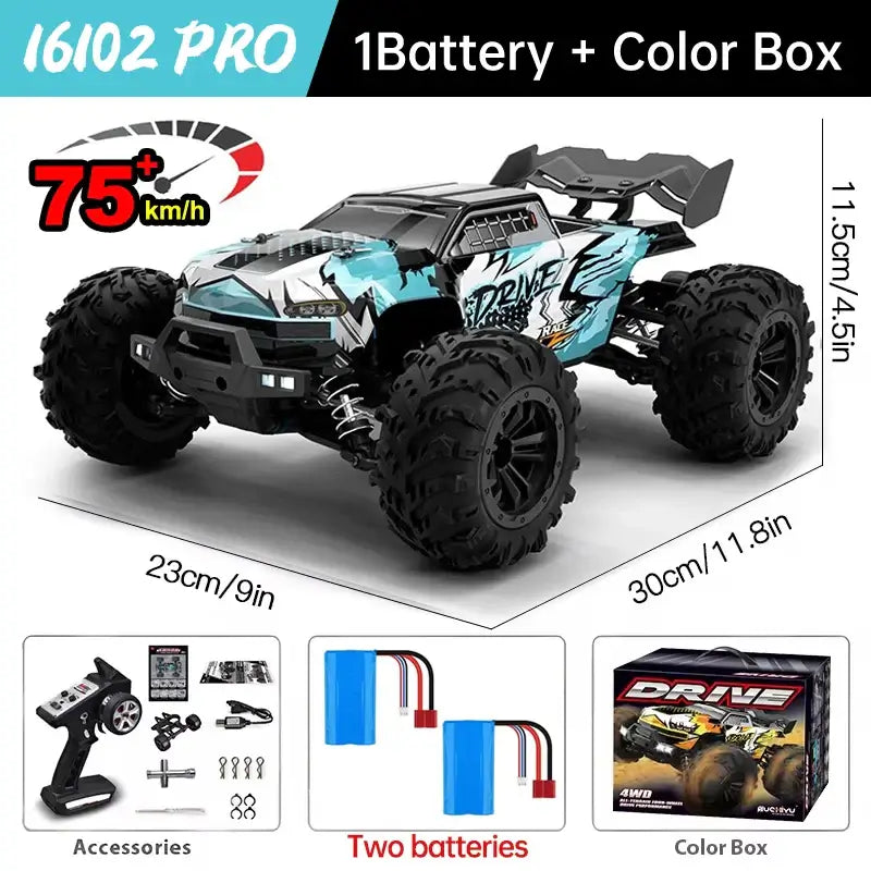WLtoys 16101 Pro 1:16 75KM/H 4WD RC Car With LED Light Sportsman Specialty Products