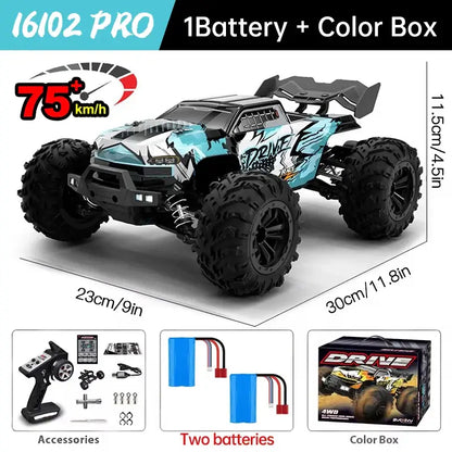WLtoys 16101 Pro 1:16 75KM/H 4WD RC Car With LED Light Sportsman Specialty Products
