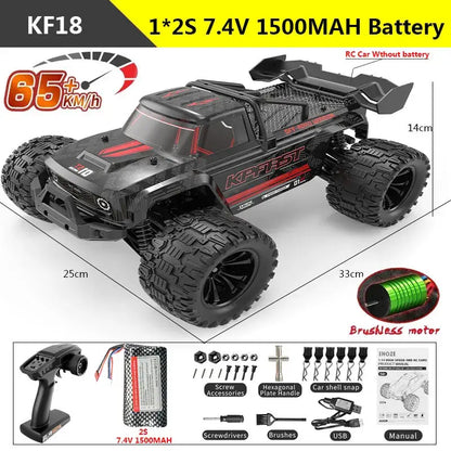 KF18 1:14 4WD RC Car Off-Road Racing High Speed Brushless Motor Sportsman Specialty Products