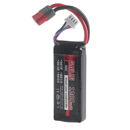 3S 11.1V RC LiPo Battery 1200mAh 60C for high-performance RC cars and FPV drones.