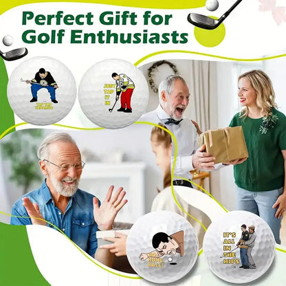 Funny golf balls gift set featuring humorous designs for golf enthusiasts, perfect for gifting and adding fun to the game.