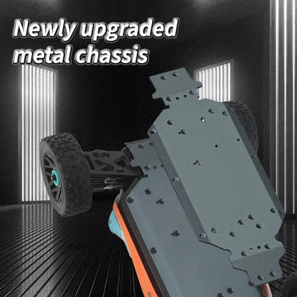 High speed 4WD RC cars featuring a newly upgraded metal chassis for enhanced durability and performance.