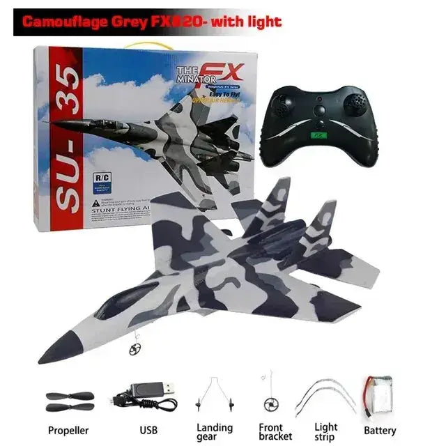 SU35 RC Plane FX620 FX820 2.4G Remote Control Flying Model Glider Airplane Sportsman Specialty Products