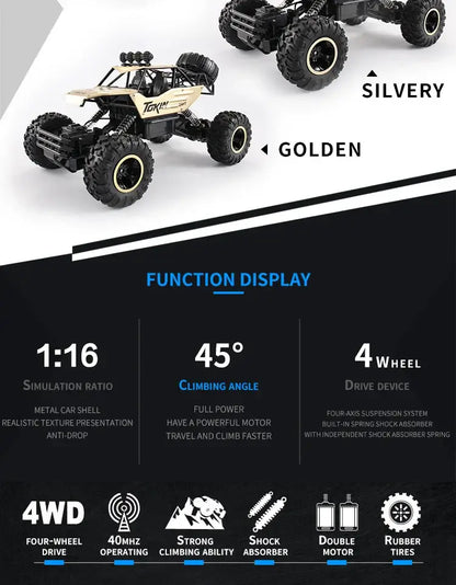 RC Car Remote Control Climbing Vehicle showcasing climbing capabilities and rugged design for outdoor adventures.