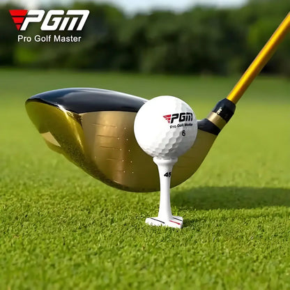 premium golf balls for competition training on tee with a driver club, showcasing tournament-grade performance.