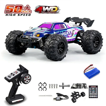 75KMH or 50KMH 4WD RC Car with LED Remote Control Cars# 1:16 75KM/H or 50KM/H 4WD RC Car with LED Remote Control Cars Experience high-performance off-road racing with this dual-speed 4WD RC car, engineered for both competitive enthusiasts and casual drive