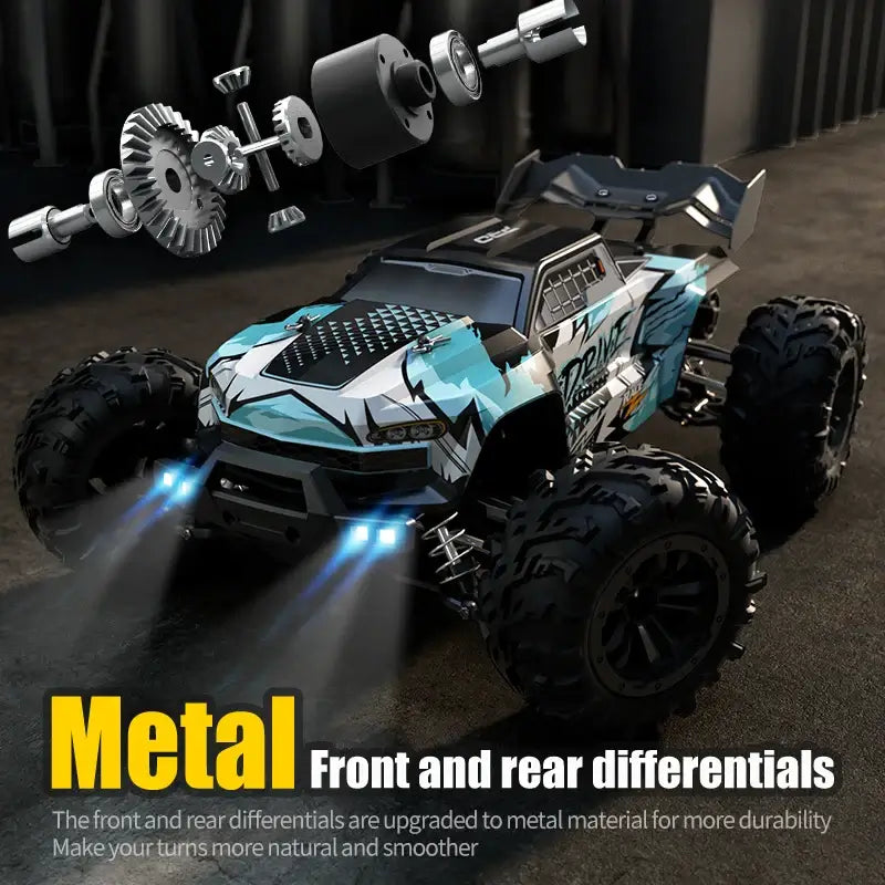 75KMH or 50KMH 4WD RC Car with LED Remote Control Cars# 1:16 75KM/H or 50KM/H 4WD RC Car with LED Remote Control Cars Experience high-performance off-road racing with this dual-speed 4WD RC car, engineered for both competitive enthusiasts and casual drive