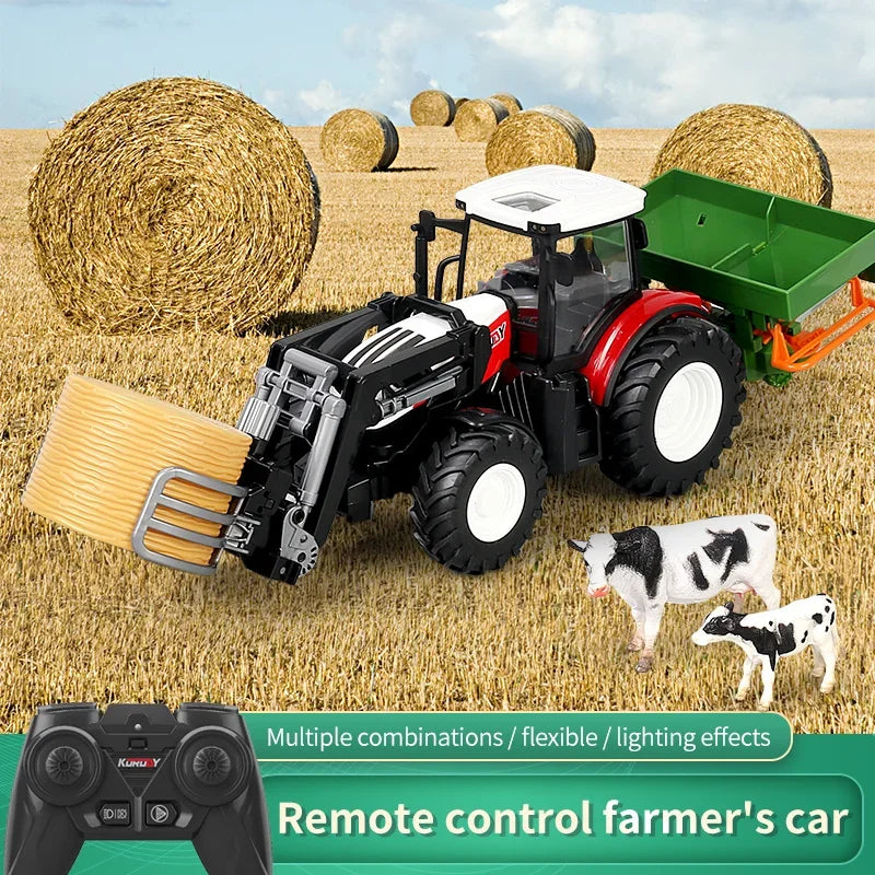 RC Tractors Trailer 2.4G Radio Controlled Farm Ca