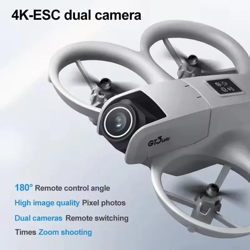 Drone GT3 MAX with 4K-ESC dual camera capturing high-quality images and videos from unique angles.