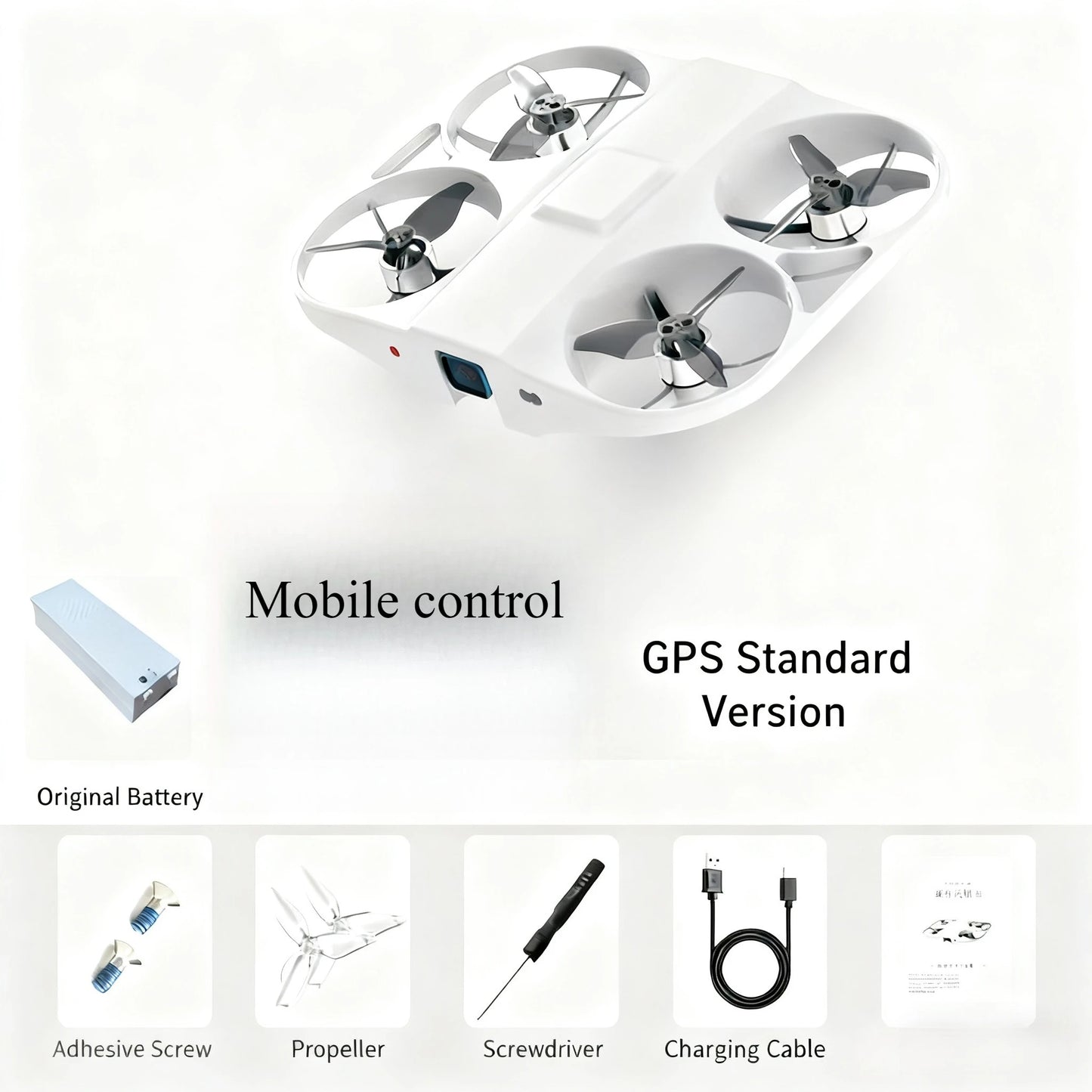 2026 Mini Thin Drone GPS Airmax Neo with mobile control and original battery components.