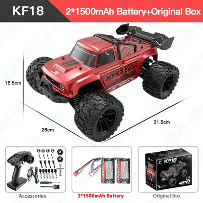 ZWN KF18 1:14 Brushless RC Car With LED Light Professional Sportsman Specialty Products