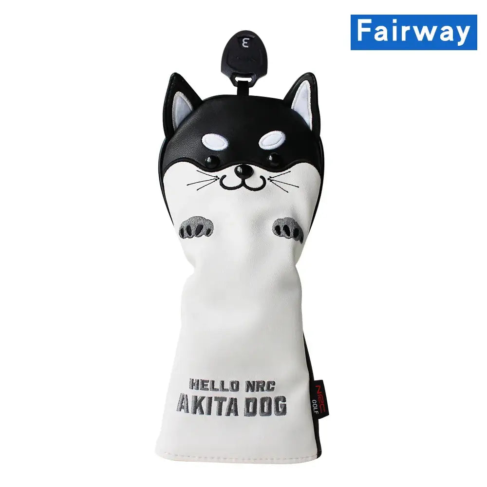 Golf Wood Head Cover for Driver Fairway Hybrid Cute Akita Golf Putter Cover Sportsman Specialty Products