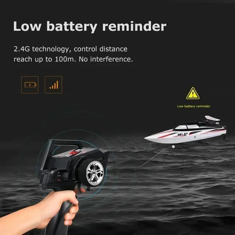 Remote-controlled Speedboat Wl912 Rc Boat 2.4ghz 35 Kilometers Sportsman Specialty Products
