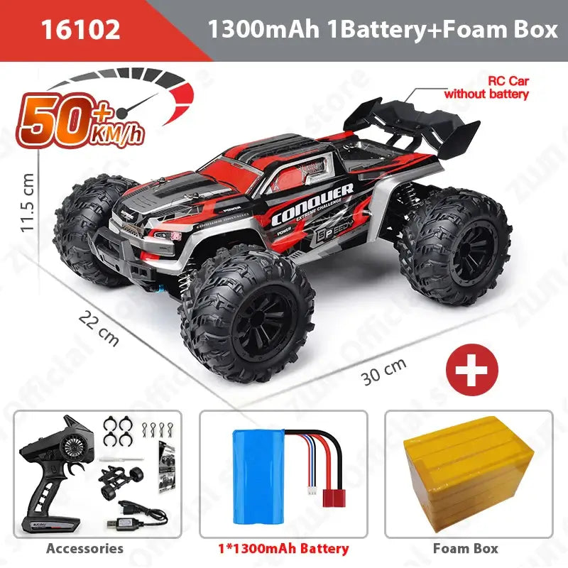 ZWN KF18 1:14 Brushless RC Car With LED Light Professional Sportsman Specialty Products