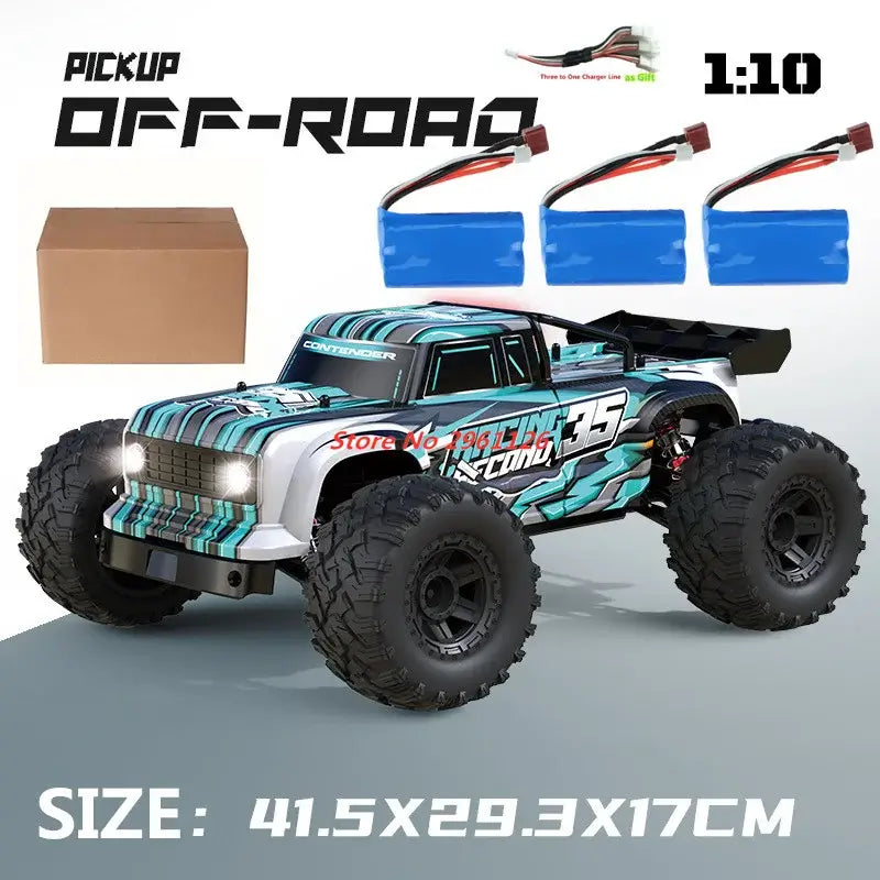 Remote Control Drift Racing Car 70KMH 1:10 Off-Road Pickup with Batteries and Charger