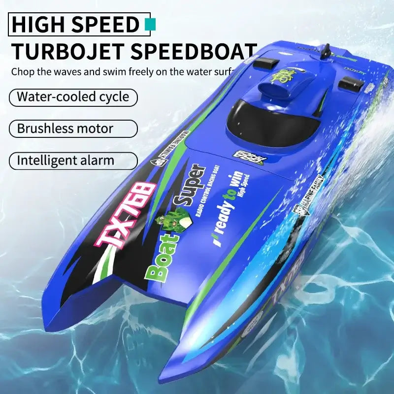 2.4G Brushless Boat TX768 RC Boat 2.4G Remote Control Turbojet SpeedboatBrushless Boat TX768 RC Boat - High Speed Turbojet