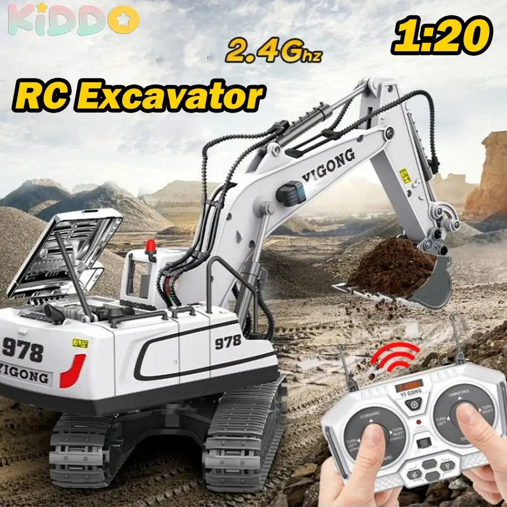 RC Excavator Dumper with Light Music Sportsman Specialty Products
