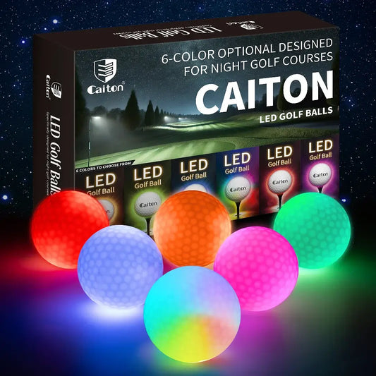 Caiton Night Glow Golf Balls – Set of 6 High-Visibility, Impact-Activated Sportsman Specialty Products