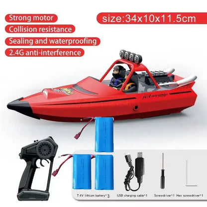 2.4g Wireless Remote Control Boat Electric Turbine Jet High-Speed Sportsman Specialty Products