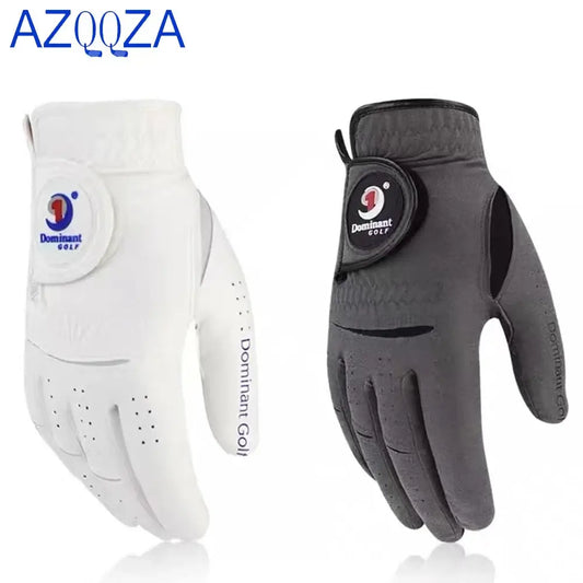 1Pair Men's Golf Gloves Microfiber Cloth Soft Fit Sport Grip Sportsman Specialty Products